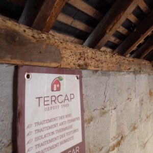 Tercap réalise le traitement d'une charpente contre les vrillettes et les capricornes à Nogueres