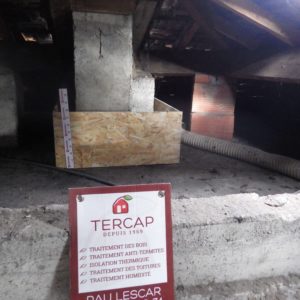 TERCAP réalise l'isolation thermique par soufflage de laine de roche dans les combles perdus d'une maison a Tarbes