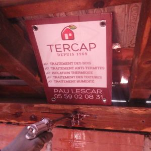 TERCAP réalise le traitement de charpente contre les vrillettes et les capricornes dans une copropriété de Pau
